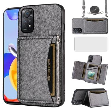 Imagem de Asuwish Capa de telefone para Xiaomi Redmi Note 12 Pro 4G/Redmi Note 11 Pro 5G Capa carteira com protetor de tela e suporte para cartão, slot de couro PU, celular Redme Note11 11E 11Pro 12Pro,