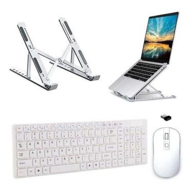 Imagem de Teclado, Mouse E Suporte Branco P Notebook Hp Omen Gaming - Skin Zabom