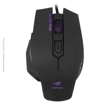 Imagem de Mouse gamer harpy mg-100bk pt - C3 TECH