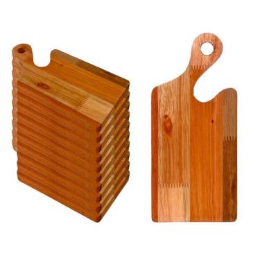 Imagem de 10 Tábua Corte Pequena Madeira Eucalipto 25Cm Woodspot