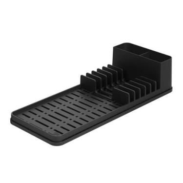 Imagem de Escorredor De Louças Preto Single Coza 41,7X16,9X9Cm - Brinox, Preto, 