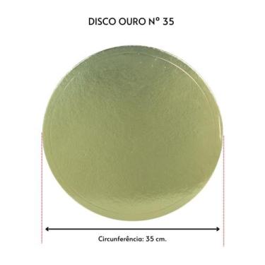 Imagem de Kit 10 Unidades Cake Board para Bolo Disco Ouro 35cm. - TAMAROZZI EMBA