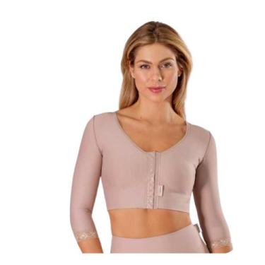 Imagem de Sutiã Pós Cirúrgico C/Mangas Lipo Braços 84003 ModelleSkin, Nude, EXGG