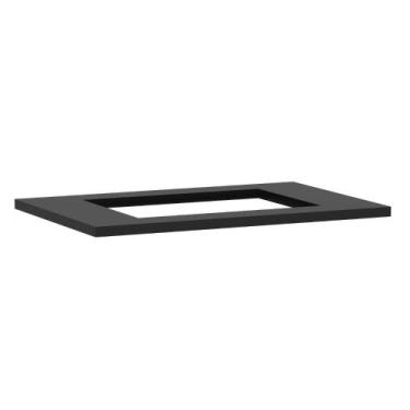 Imagem de Tampo 80cm c/ furo cocktop 4b Preto TXT BP Luciane Móveis