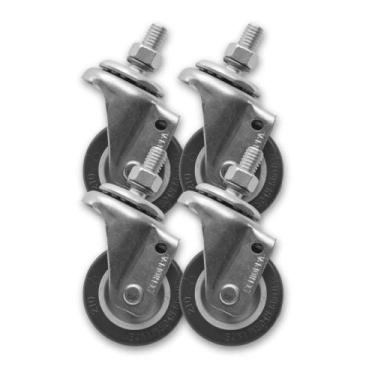 Imagem de Kit 4 Rodízios 210 BP c Parafuso Giratório S Trava para 40Kg - Schiopp