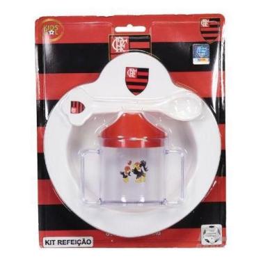 Imagem de Kit Refeição Bebê do Flamengo 4 Pçs Kids Gol - Produtos Kids Gol