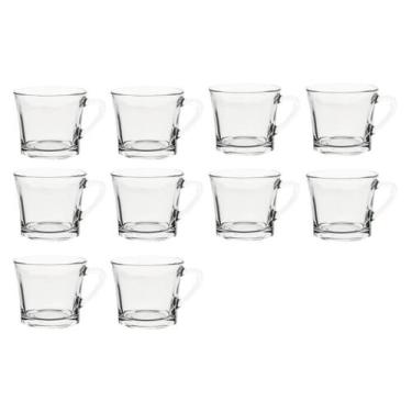 Imagem de 10 Xícaras De Chá 165ml Vidro Praticasa Transparente, XÍCARAS