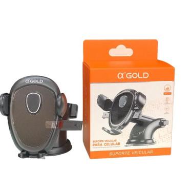 Imagem de Suporte Celular p Carro Trava Automática Estável Anti Queda + Ventosa 