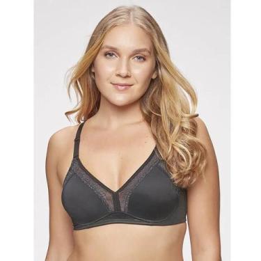 Imagem de Sutiã Sustentação Microfibra Triumph 24755 Com Renda, 46, Preto