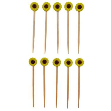 Imagem de Pick Decorativo de Festa Junina - Girassol - 9,5cm - 10 unidades - Riz