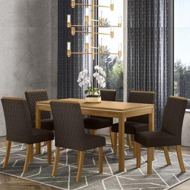 Imagem de Conjunto Para Sala Jantar SEI412 Nature Off White Marrom Henn, Nature 