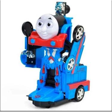 Imagem de Trem Robô com Luz, Música e Som  Brinquedo Transformador Divertido - K