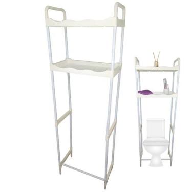 Imagem de Rack Estante Banheiro 2 Prateleiras Vaso Sanitario Casa Lavandeira Coz