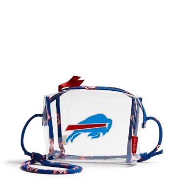 Imagem de Vera Bradley Bolsa tiracolo feminina transparente NFL (várias equipes disponíveis), Buffalobillsonroyalblue/Redbandana, One Size