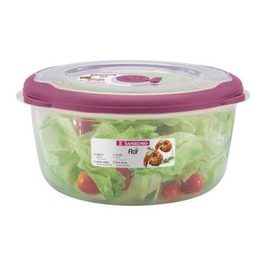 Imagem de Pote Plástico Redondo Hermético Açaí 3,2L Flor Sanremo