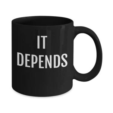 Imagem de Presente engraçado de advogado, caneca de café novidade advogado, It Depends, pergunta da faculdade de direito, presente de juiz, presente de estudante de direito, presente de faculdade de direito