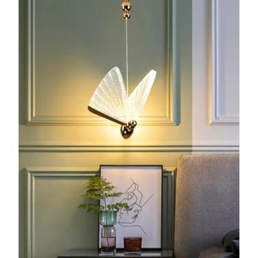 Imagem de Luminária Pendente Led Borboleta Gold Bivolt Moderno 3000k - AAATOP, B