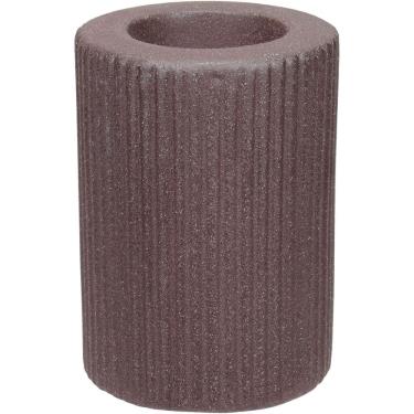 Imagem de CASTIÇAL DECORATIVO PORTA VELA SUPORTE HOME&CO CERÂMICA 10x7x7cm MARROM