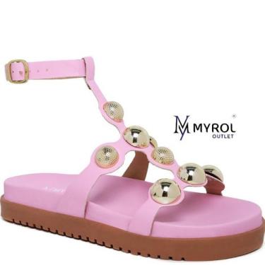 Imagem de Sandália Papete Aranha  Flat Myrol Outlet, 37, Rosa