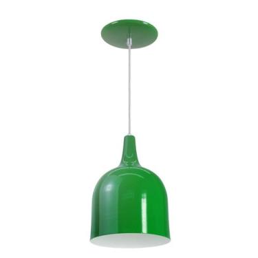 Imagem de Kit 10 Luminária Pendente Gota Com Interior Branco Brilho Com Fiação 1