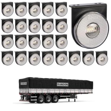 Imagem de 24 Lanterna Lateral Randon LED Cristal 85mm c/ Sup. - Conect - DW Comp