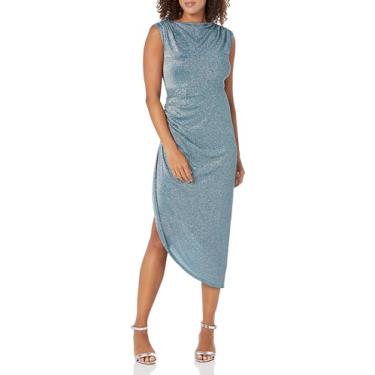 Imagem de Maggy London Vestido feminino de Natal brilhante metálico brilhante ocasião festa convidada de, galáxia azul-petróleo, Galáxia azul-petróleo, 38