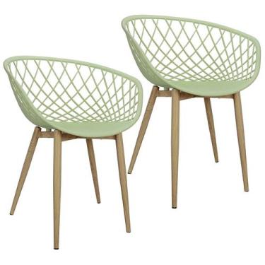 Imagem de Kit 2 Cadeiras Poltrona Clarice Sidera Nest Web C/ Apoio De Braço - Li