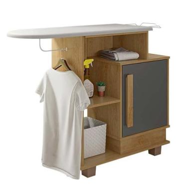 Imagem de Tábua de Passar Roupa Organizadora Havaí RV Móveis Cinamomo/Grafite