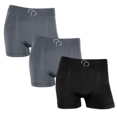 Imagem de Kit 3 Cueca Boxer Box Basic Microfibra Sem Costura Elastano - RP, 2 ci