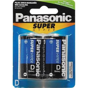 Imagem de Pilha Grande com 2 Unidades Super Hyper Panasonic - Casa  Video