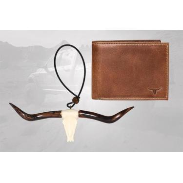 Imagem de Carteira De Couro Legítimo + Enfeite Retrovisor Long Horn - ELLO GRIFF