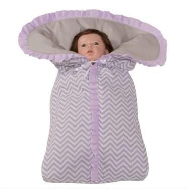 Imagem de Porta Bebê Estampado Chevron Lilás 01 Peça - Happy Baby