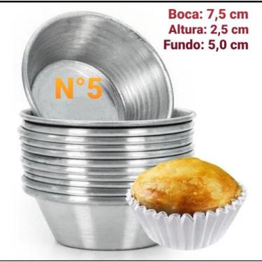 Imagem de Forminha Empada N5 Alumínio Envio Imediato kit 50 unidades - Farnese