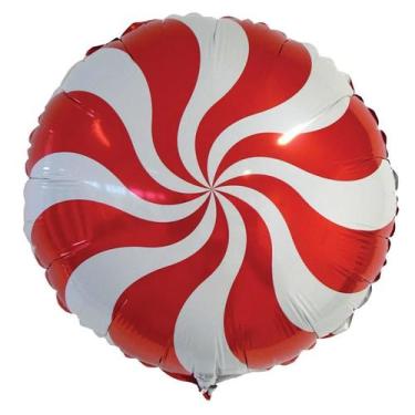 Imagem de Balão Microfoil Pirulito Vermelho - 1 unidade - 45cm (18'') - Balões S