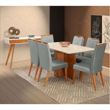 Imagem de Mesa de jantar + 6 cadeiras Milão tampo Atenas 180 cm - A 03 - Gran De