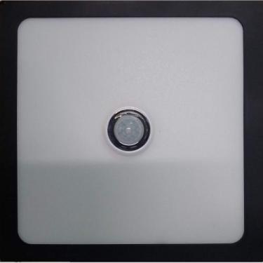 Imagem de Painel Led Sobrepor Preta 25w Quadrada Branco Fria 6000k Com Sensor De