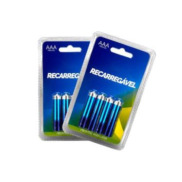 Imagem de Pilha AAAA Recarregavel Alcalina Com 8 Un.Prontas Para Usar - Blisco, 