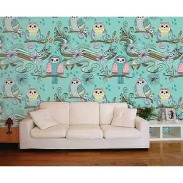 Imagem de Papel de parede adesivo infantil coruja ( med. 90x300 cm) - ATITUDE SI