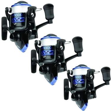 Imagem de Kit Pesca 3 Super Molinetes Resistentes LP1000 com Linha - Albatroz