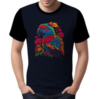 Imagem de Camisa Camiseta Aves Araras Vermelha Cores Papagaios HD 1 - Enjoy Shop