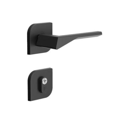 Imagem de Fechadura Roseta Design Externa 40mm Preto Fosco 735E12855PF 3F
