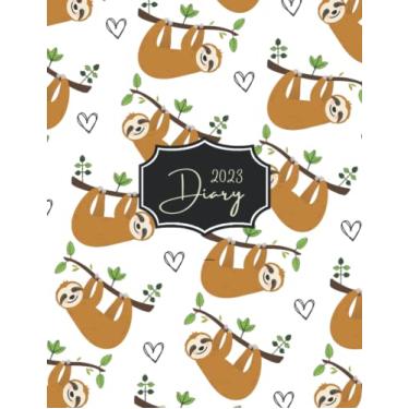 Imagem de 2023 Diary: A4 Week To View Dated Planner Agenda Organiser Calendar With Notes and To Do List - 2023 Diary One Week on Two Pages - 2023 Diary Sloth