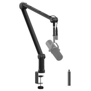 Imagem de IXTECH Suporte De Microfone De Braço De Lança Com Tubo De Extensão Braço De Microfone Atualizado Para Shure Sm7B Mv7 Azul Yeti Suporte De Mesa De Braço De Microfone De Aço Inoxidável Resistente Suport