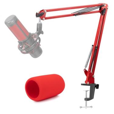 Imagem de YOUSHARES Braço de Microfone Red Boom Arm-Braço de Microfone Boom para Hyperx Quadcast/Quadcast 2 / Quadcast S/Quadcast 2S, Hyper X Quadcast/Solocast, Microfone para Jogos E A Maioria Dos Microfones U