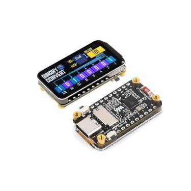Imagem de Waveshare Placa de desenvolvimento ESP32-C6 com tela LCD de 3.7 cm, Wi-Fi 6, Bluetooth 5, 4MB Flash, 1.4 polegadas 172x320 pixels, 262K cores, LED RGB, adequado para HMI e outras aplicações ESP32-C6