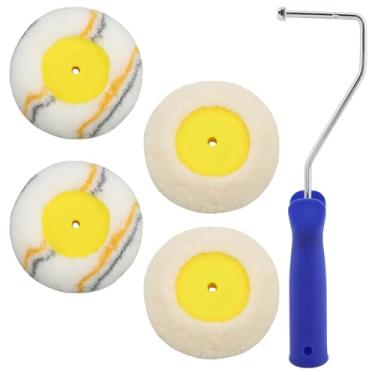 Imagem de Rolo de pintura de borda de canto Rolo de pintura de canto Ferramenta de rolo de canto para drywall Kit de rolo de pintura de canto Tintas Ferramenta de rolo de pintura de canto para parede de