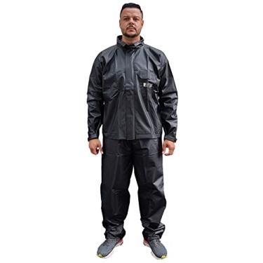 Imagem de Capa de chuva PVC Yess Motoqueiro Unissex Impermeável Resistente com bolso e refletivos G