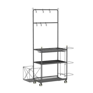 Imagem de Garage Sports Equipment Organizer，Home Gym Storage Holder，Lockable Sports Ball Cage Storage Rack， for Yoga Mat, Foam Roller,Yoga Strap,Resistance Bands,(Black,97 * 35.7 * 145cm/38.1 * 14 * 57in)