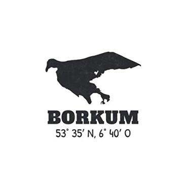 Imagem de Borkum Nordsee Notizbuch: Borkum Insel Koordinaten Nordsee Urlaub Reise / 6x9 Zoll / 120 karierte Seiten