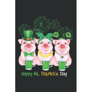 Imagem de Pig Happy St Patricks Day Family Farmer Farming Lover Outfit: Ruled Notebook/Journal - Lined Journal with Matte Finish Cover, 6" x 9", Perfect for School, Office & Home